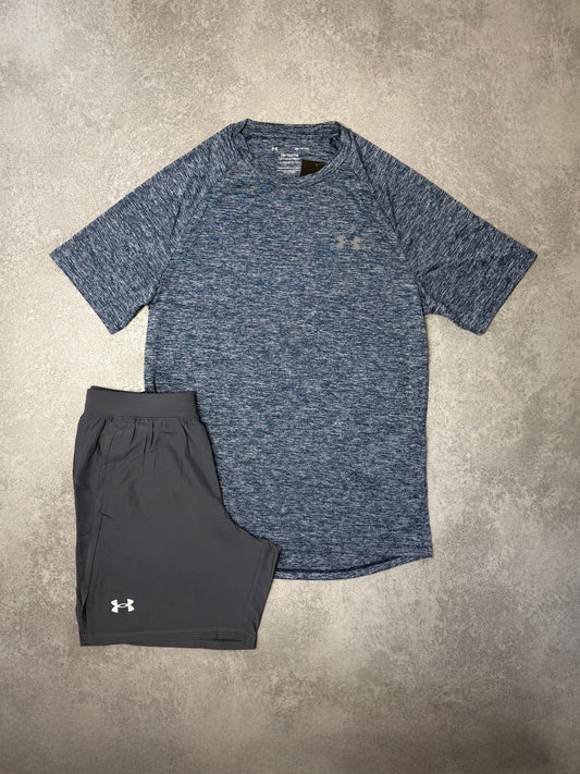 UA BLUE PATTERN SHORT SET