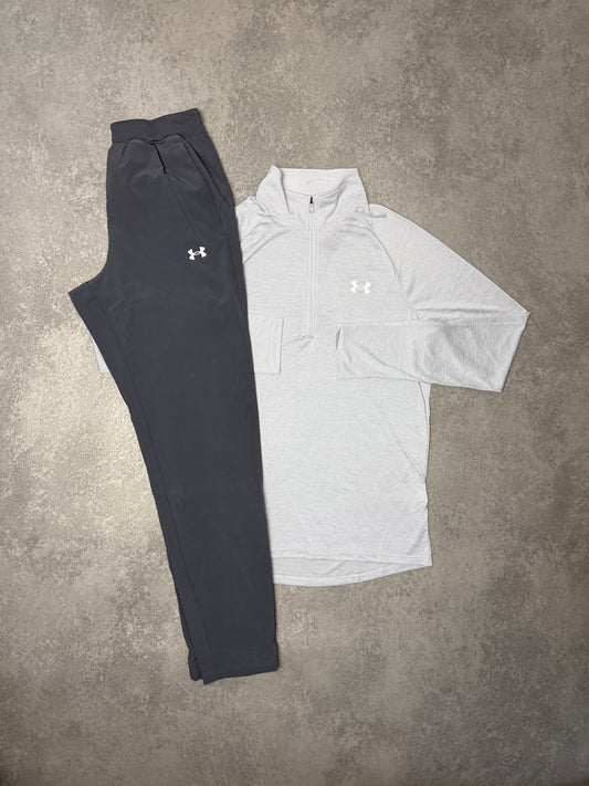 UA LIGHT GREY 1/4 ZIP