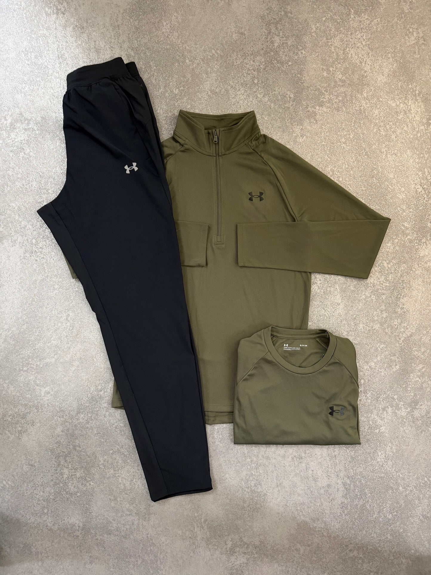 UA KHAKI GREEN 1/4 TRIPLE SET