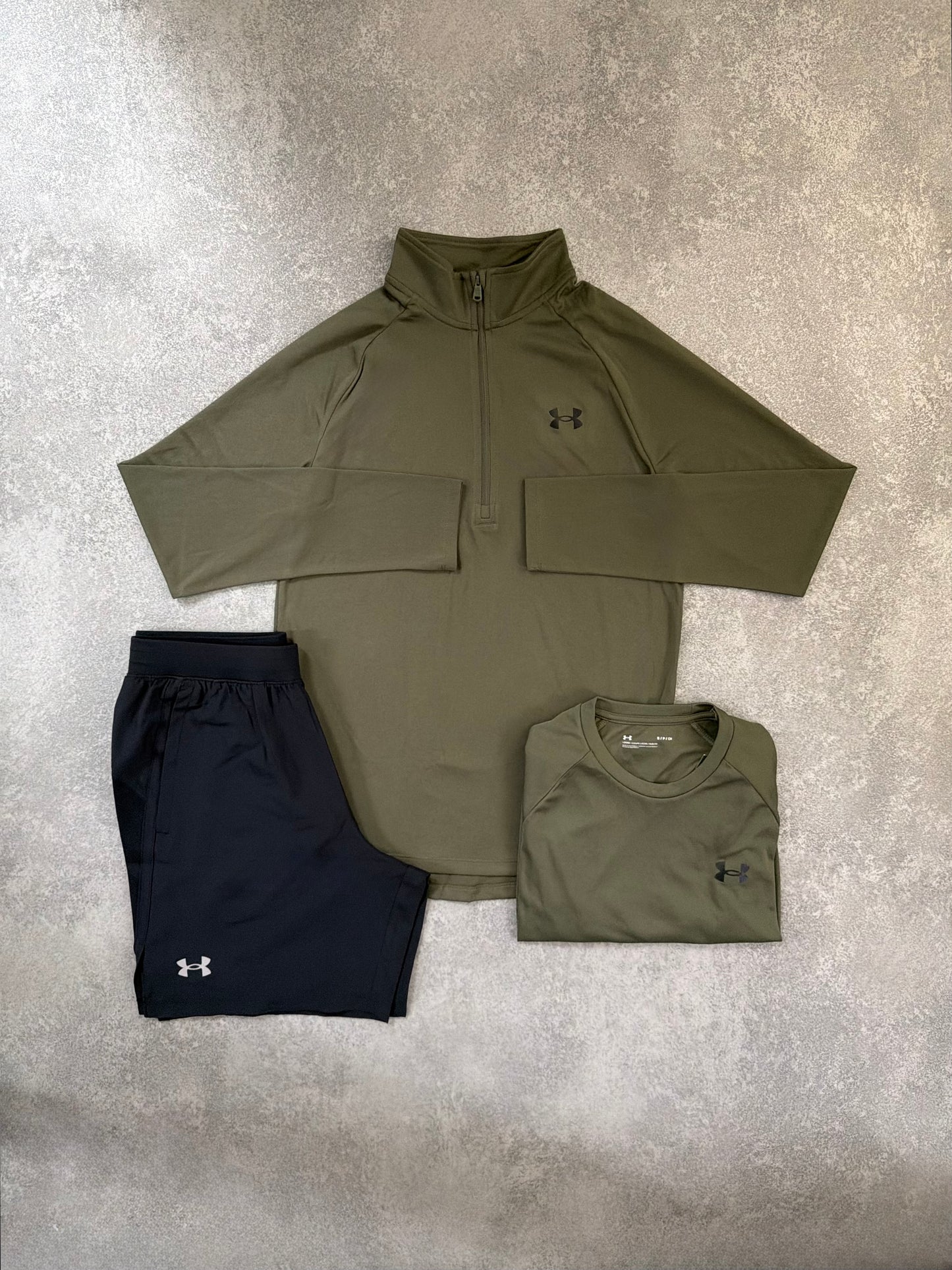 UA KHAKI GREEN 1/4 TRIPLE SET