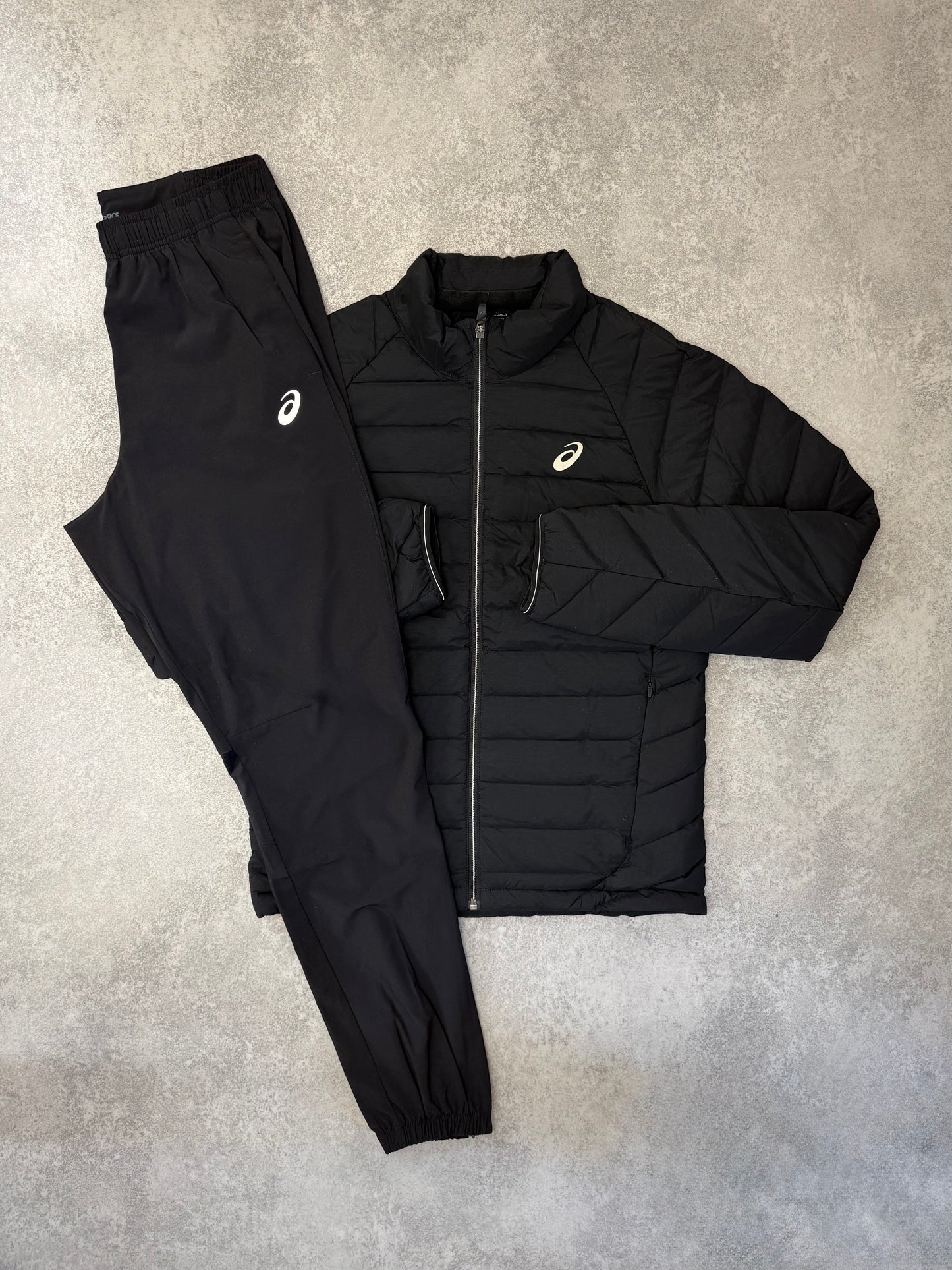 ASICS BLACK PUFFER JACKET SET