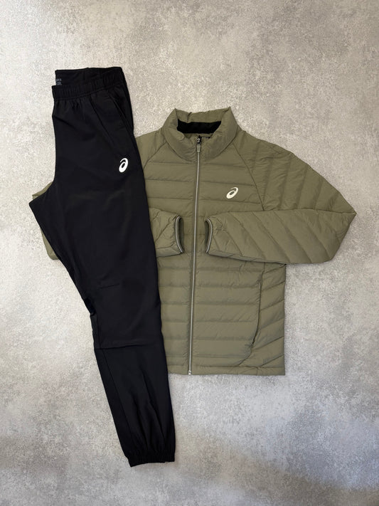 ASICS KHAKI PUFFER JACKET SET