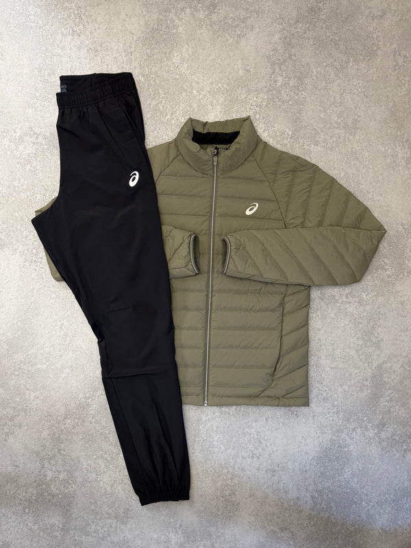ASICS KHAKI PUFFER JACKET SET