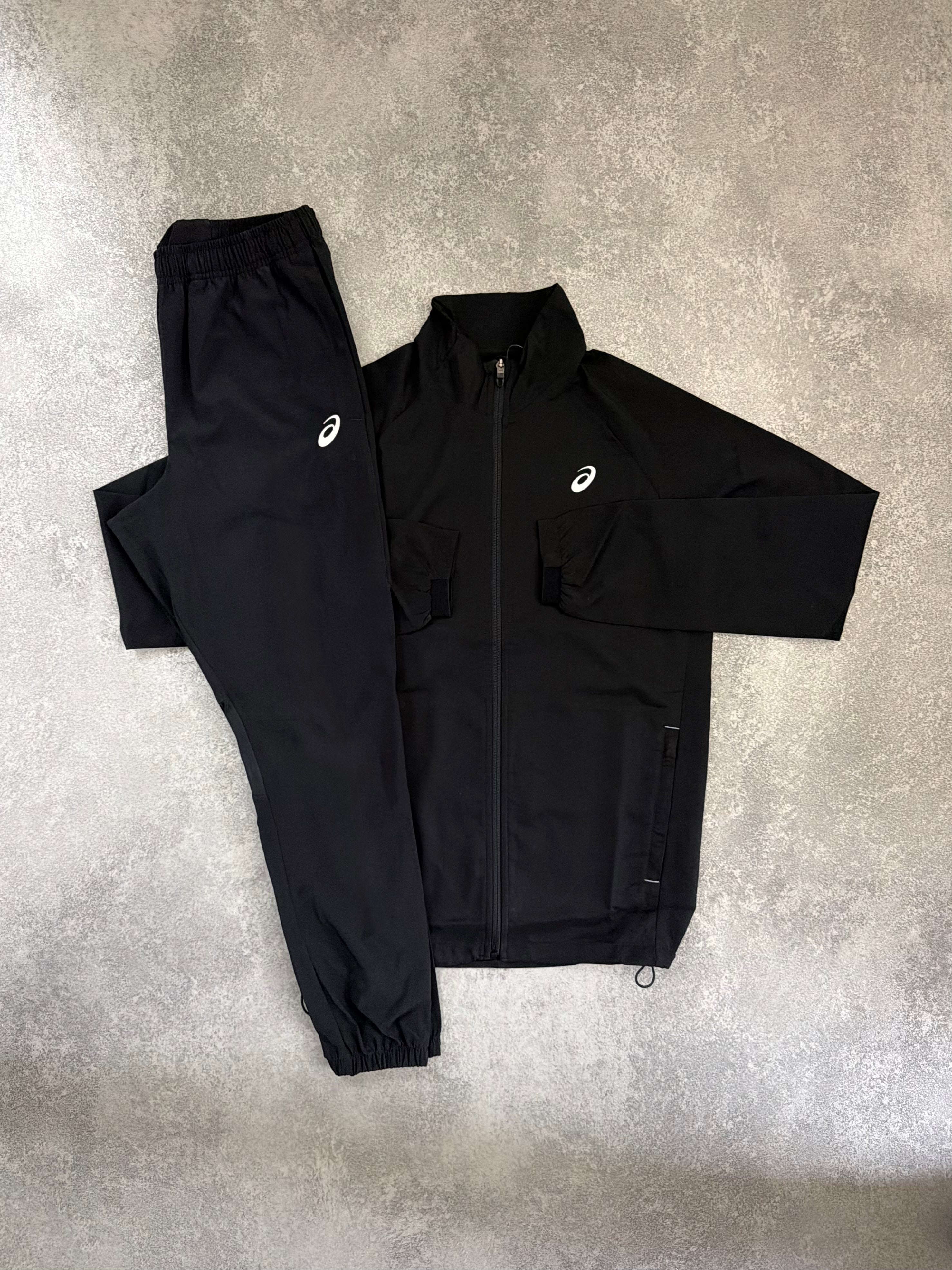 ASICS HOODLESS BLACK JACKET SET – Motion Apparel