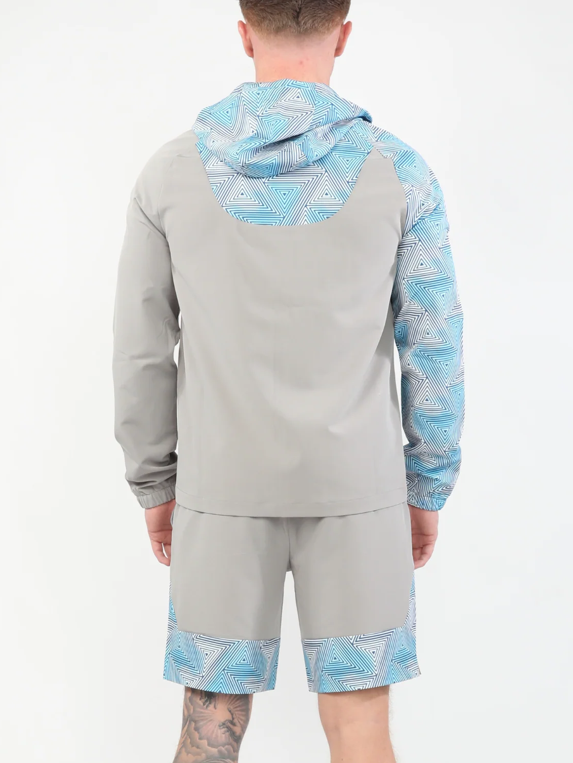Prism Jacket - Platinum Grey/Blue Short Set
